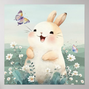 Póster de conejito bebé