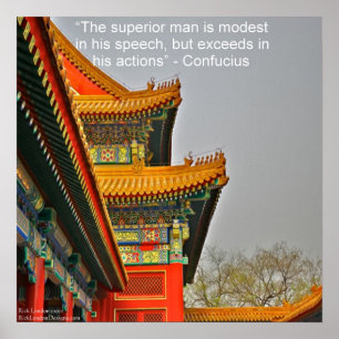 Póster de Confucio de la Arquitectura China Antigu