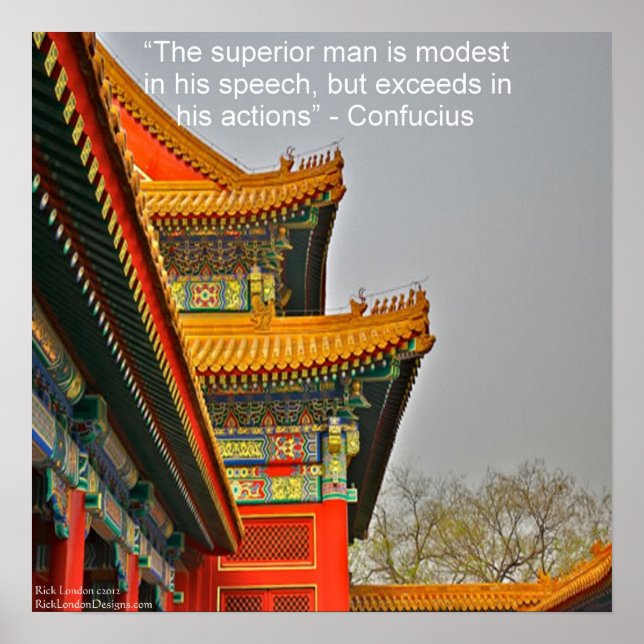 Póster de Confucio de la Arquitectura China Antigu (Frente)