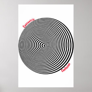 Póster de confusión concéntrica