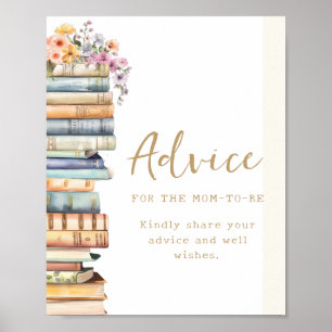 Póster de consejos con tema de libros