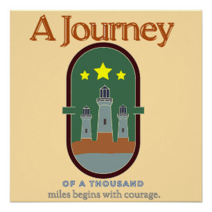 Póster de Coraje de un Viaje de Mil Millas