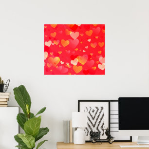Póster de corazones
