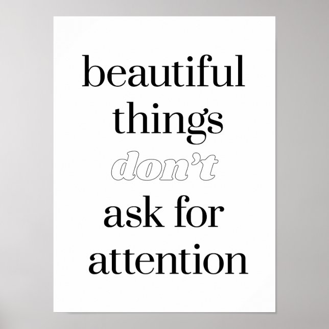 Póster de cosas hermosas (Frente)