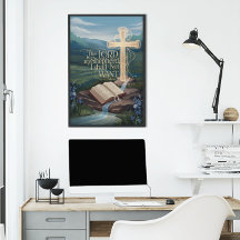Poster de Cotización Bíblica inspiradora - Salmos