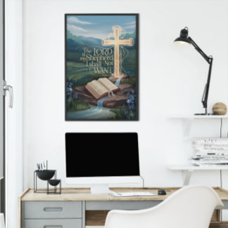 Poster de Cotización Bíblica inspiradora - Salmos