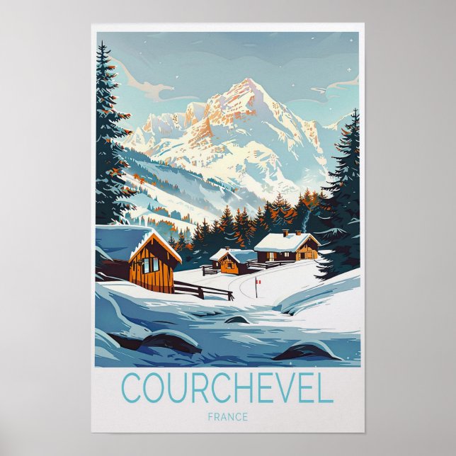 Póster de Courchevel Francia (Frente)
