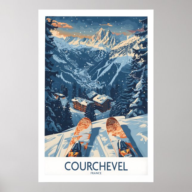 Póster de Courchevel Francia 1 (Frente)
