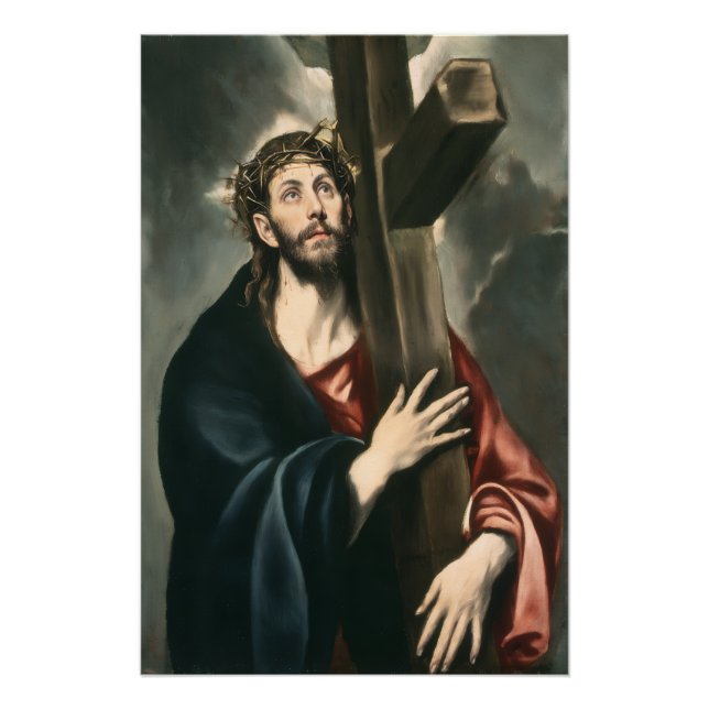 Póster de Cristo cargando la cruz (Luz 2) (Anverso)