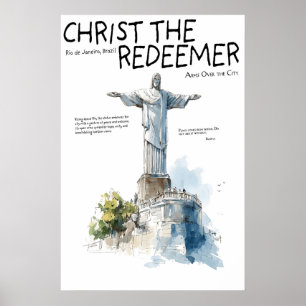Póster de Cristo Redentor Río de Janeiro Brasil