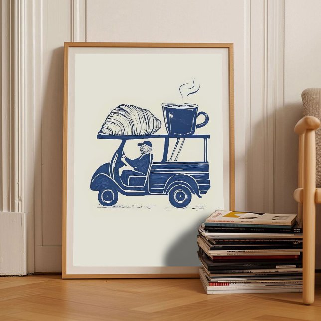 Póster de Croissant de Linograbado Impresión de Ca (Subido por el creador)