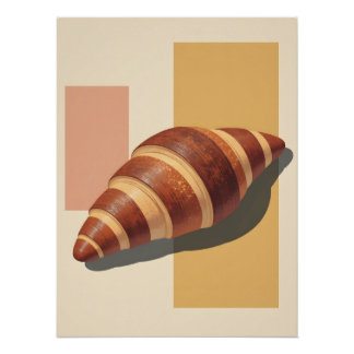 Póster de Croissant Vintage - Arte de Pared de Pan