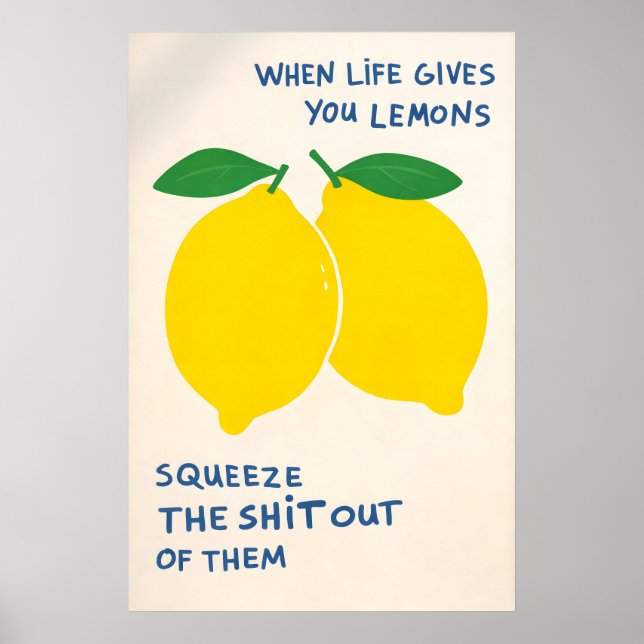 Póster de Cuando la Vida te Da Limones, Cita Diver (Frente)