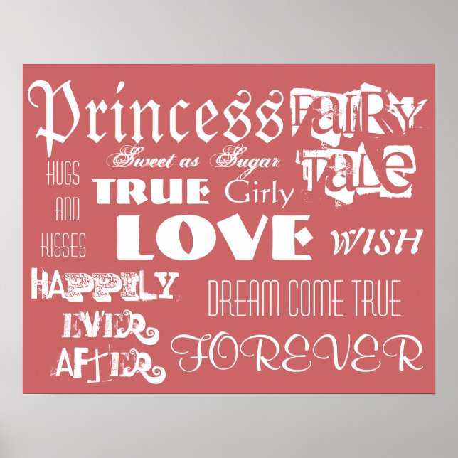 Póster de cuento de hadas de princesa para niña (Frente)