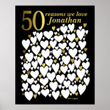Póster de cumpleaños 50 - 50 razones por las que t