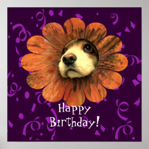 Póster de Cumpleaños Amor de Cachorro