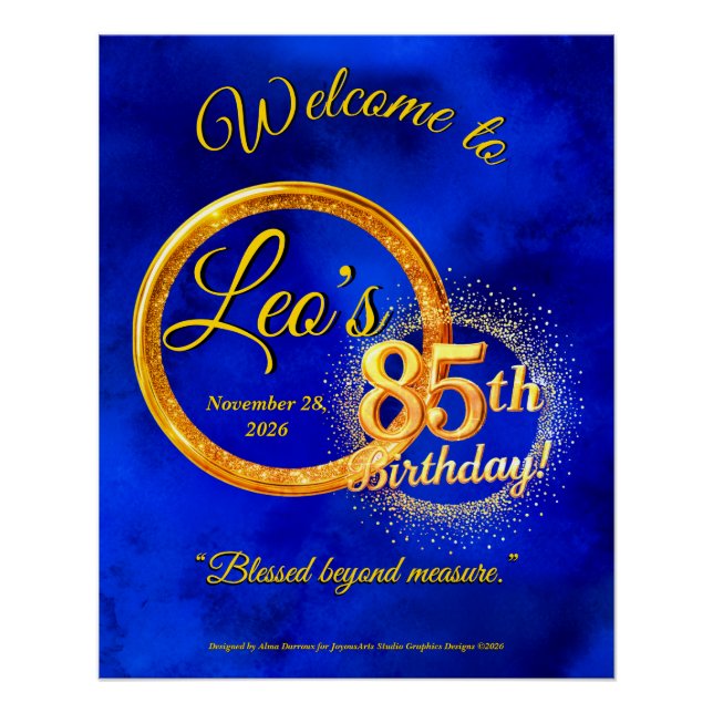 Póster de cumpleaños aniversario (Anverso)
