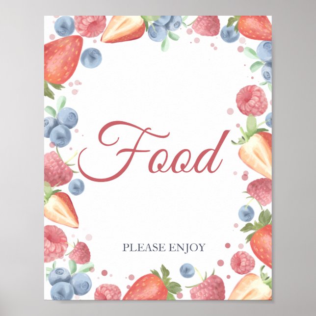 Póster de Cumpleaños de Comida Dulce de Verano con (Frente)
