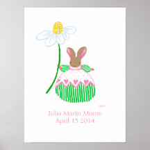 Póster de cumpleaños de la conejita Fifi