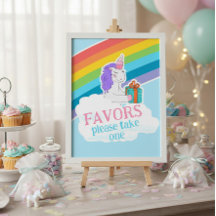Póster de Cumpleaños Favoritos de Unicornio Lindo 