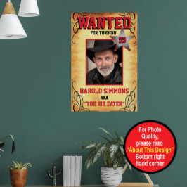 Póster de cumpleaños occidental buscado
