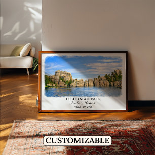 Póster de Custer State Park Dakota del Sur, Acuare