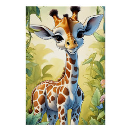 Poster de Cute Baby Giraffe