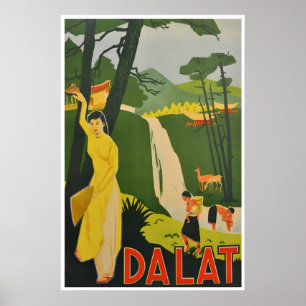Póster de Dalat Vietnam Impresión de Viaje Arte Vi