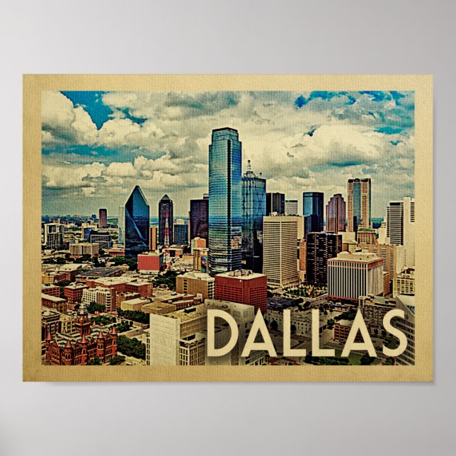 Poster de Dallas Viajes Impresión de Viaje Texas S (Frente)