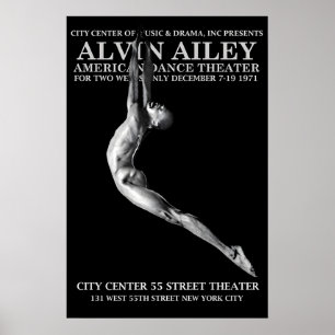 Póster de danza moderna de Alvin Ailey 1971 impres