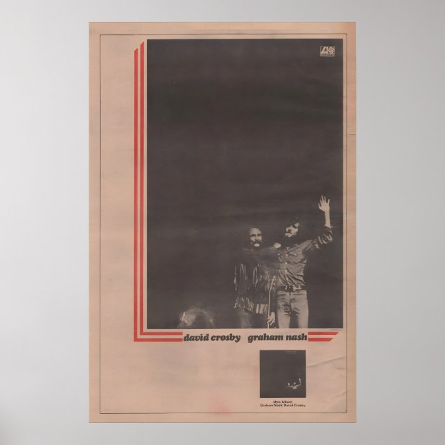 Póster de david CROSBY, graham NASH - 1972 origina (Frente)