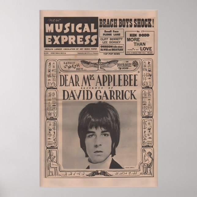 Póster de DAVID GARRICK - 1966 póster original de  (Frente)