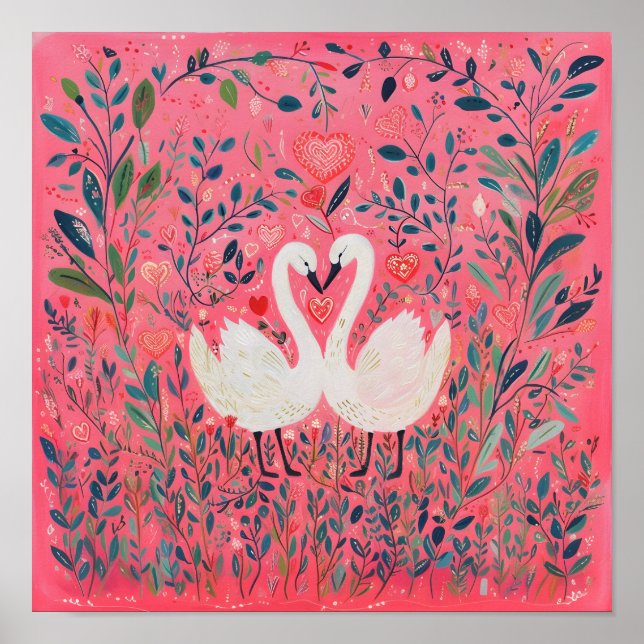 Póster 💕 de 🦢 de llamadas de apareamiento (Frente)