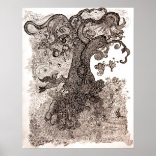 Póster de Debbie Davidsohn "Bosque Místico"