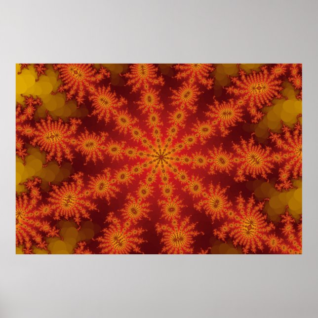 Póster de Decastella Naranja Rojo (Frente)