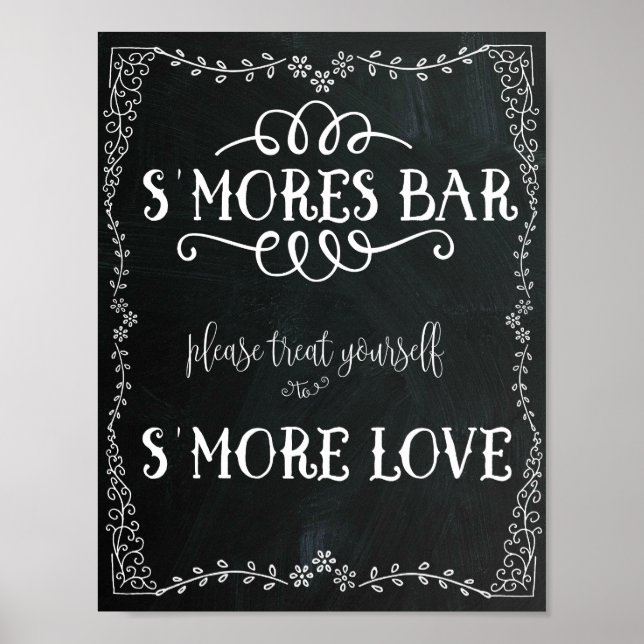 Poster de decoración Boda del Rótulo del bar S'Mor (Frente)
