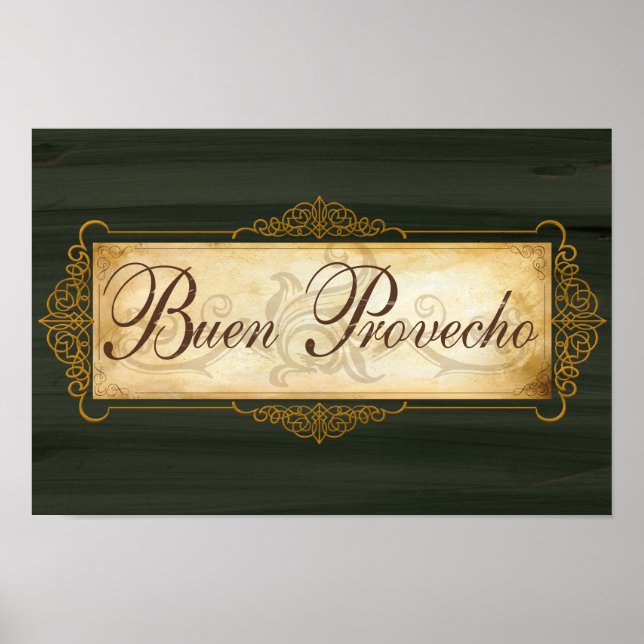 Poster de decoración de Buon Provecho (Frente)