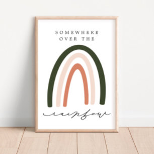 Poster de decoración de guardería arcoiris