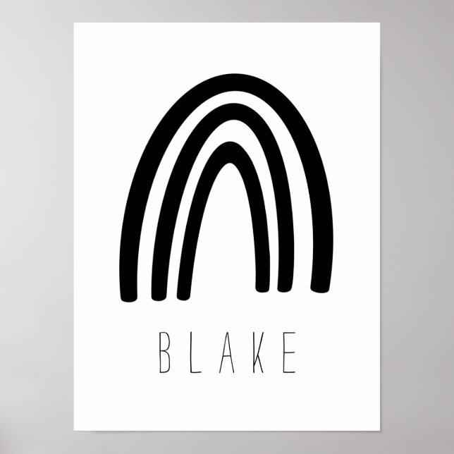 Poster de decoración de guardería con nombre arcoi (Frente)