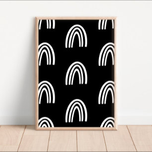 Poster de decoración de guardería de arcos de lluv