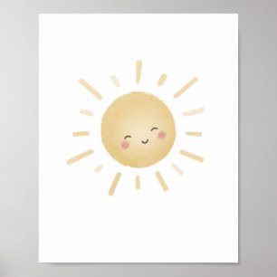 Póster de decoración de guardería neutral Sol Amar