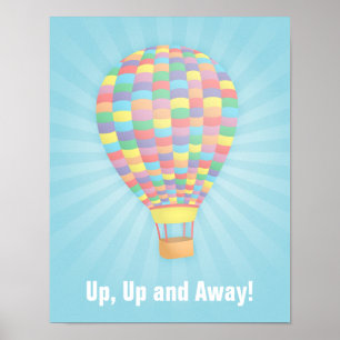 Poster de decoración de pared de globo aerostático