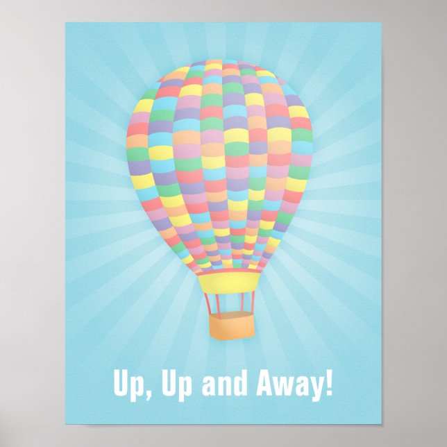 Poster de decoración de pared de globo aerostático (Frente)