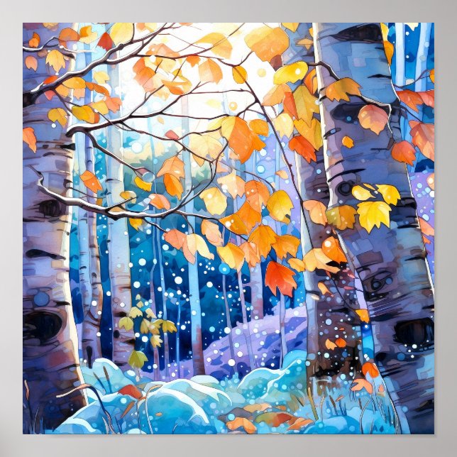 Poster de decoración del hogar del paisaje foresta (Frente)