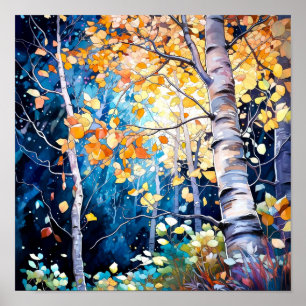 Poster de decoración del hogar del paisaje foresta