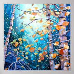 Poster de decoración del hogar del paisaje foresta