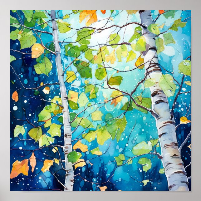 Poster de decoración del hogar del paisaje foresta (Frente)