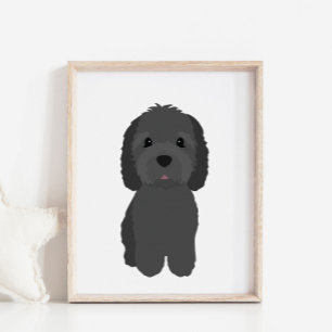 Poster de decoración infantil de perro de Golden D