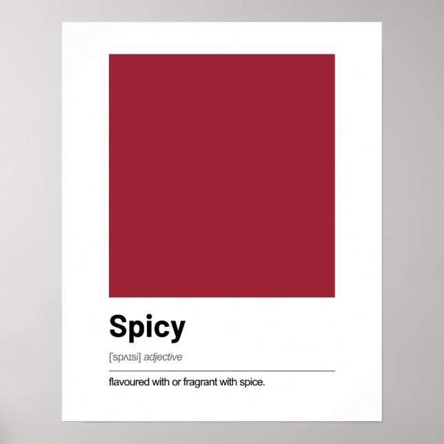 Poster de definición de amor - Arte moderno rojo (Frente)