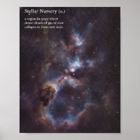 Póster de definición de astronomía espacial de nur